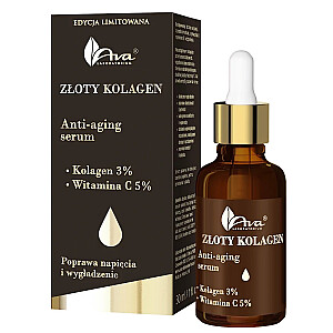 AVA LABORATORIUM Sejas serums ar zelta kolagēnu 30ml