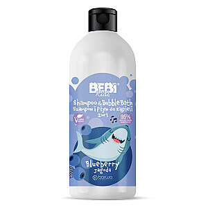BARWA Bebi Kids Shampoo &amp; Bubble Bath šampūns un vannas šķidrums bērniem 2in1 Blueberry 500ml
