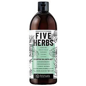 BARWA Five Herbs balansējošs šampūns normāliem un taukainiem matiem 480ml
