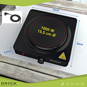 BROCK Одноконфорочная электрическая плита EP 100 BK