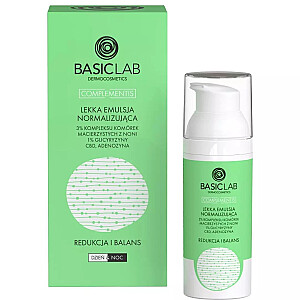 BASICLAB Complementis viegla normalizējoša emulsija 3% cilmes šūnu komplekss ar noni 1% glicirizīna CBD 50ml