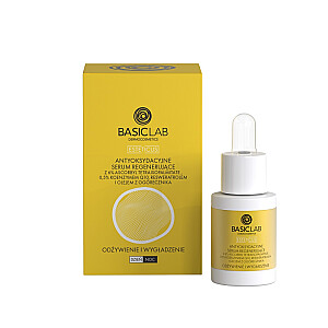 BASICLAB Esteticus Serum Maitinamasis ir glotninamasis antioksidacinis regeneruojantis serumas su 6% tetraizopalmitatu, 0,5% kofermentu Q10 ir agurklių aliejumi 15ml