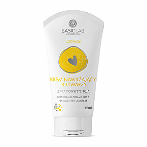 BASICLAB Familias Cream drėkinamasis veido kremas, lengvos konsistencijos, 75ml