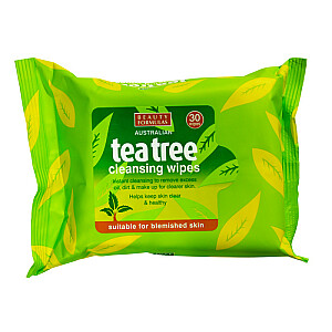 BEAUTY FORMULAS Tea Tree Cleansing Wipes очищающие салфетки для лица 30 шт.