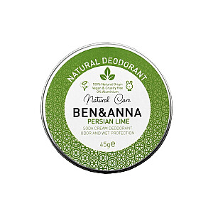 BEN&amp;ANNA Natural Deodorant dabīgs krēmveida dezodorants metāla bundžā Persian laima 45g
