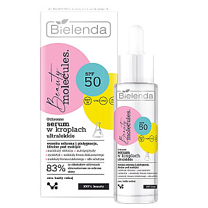 BIELENDA Beauty Molecules aizsargājošs īpaši viegls sejas serums pilienos SPF50 30ml