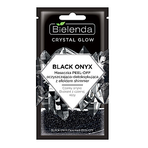 BIELENDA Crystal Glow Black Onyx attīroša un detoksikācijas plēves maska ar mirdzošu efektu Melnās rozes ekstrakts 8g