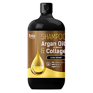 BIO NATURELL Shampoo Ultra Energy Šampūns matiem ar argana eļļu un kolagēnu, 946 ml