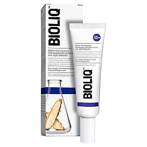 BIOLIQ 55+ intensyviai pakeliantis kremas akims, lūpoms, kaklui ir dekoltė 30 ml