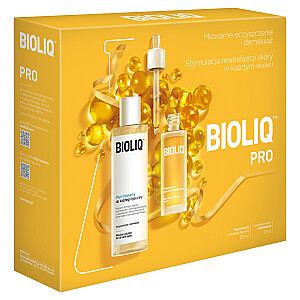 BIOLIQ Pro rinkinys intensyviai regeneruojantis serumas 30ml + micelinis skystis visų tipų odai 200ml