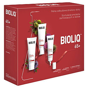 BIOLIQ SET 65+ Dieninis kremas 50 ml + Naktinis kremas 50 ml + Paakių, lūpų, kaklo ir dekoltė kremas 30 ml