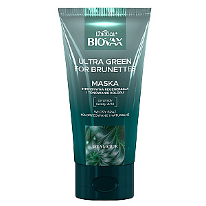 Маска для волос BIOVAX Glamour Ultra Green для брюнеток 150мл