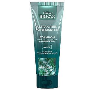 Matu šampūns BIOVAX Glamour Ultra Green brunetēm 200ml