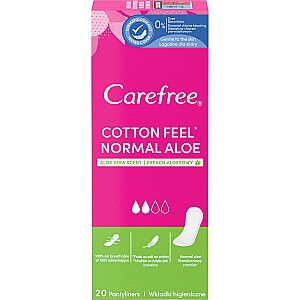 CAREFREE Cotton Feel Normal biksīšu ieliktņi ar alveju, 20 gab.