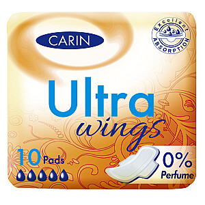 Higieninės servetėlės CARIN Ultra Wings 10 vnt.