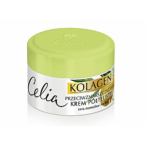 CELIA Collagen daļēji taukains pretgrumbu sejas krēms Olīvu 50ml