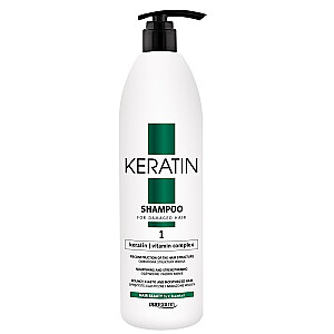 CHANTAL Prosalon Keratin Hair Repair Vitamin komplekss 1 Šampūns bojātiem matiem Šampūns ar keratīnu bojātu, sausu un blāvu matu ikdienas kopšanai 1000g