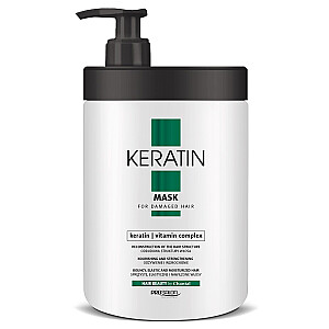 CHANTAL Prosalon Keratin Hair Repair Vitamīnu kompleksa maska bojātiem matiem intensīvi atjaunojoša maska ar keratīnu blāviem, bojātiem un novājinātiem matiem pēc frizieru procedūrām 1000g