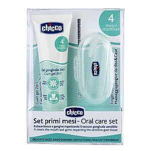 CHICCO SET Набор для гигиены полости рта, гель для прорезывания зубов, 30 мл + зубная щетка
