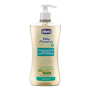 CHICCO Baby Moments Нежное средство для мытья тела и волос 0м+ 500мл