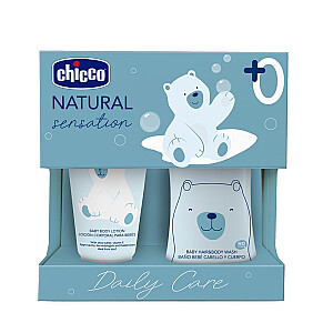 CHICCO SET Daily Care 2in1 vannas un matu želeja 200ml + ķermeņa losjons 150ml
