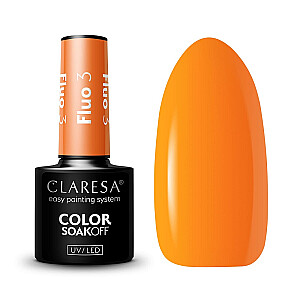 CLARESA Soak Off UV/LED fluorescējoša hibrīda laka 03 5g