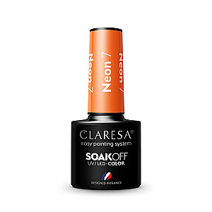 CLARESA Soak Off UV/LED Неоновый гибридный лак 7 5г