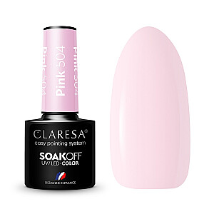 CLARESA Soak Off UV/LED Розовый гибридный лак 504 5г