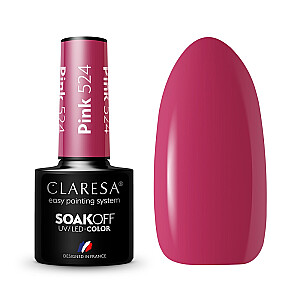 CLARESA Soak Off UV/LED Розовый гибридный лак 524 5г