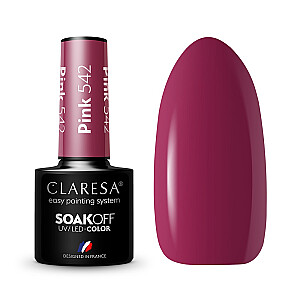 CLARESA Soak Off UV/LED Розовый гибридный лак 542 5г