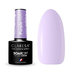 CLARESA Soak Off UV/LED Гибридный лак фиолетового цвета 601 5г