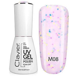 CLAVIER Luxury Nail Hybrid UV Gel hibrīda nagu laka 008 10 ml