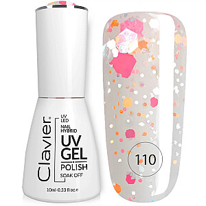 CLAVIER Luxury Nail Hybrid UV Gel hibrīda nagu laka 110 Fizzy Drink 10 ml