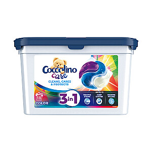 COCCOLINO Care Капсулы для стирки цветных тканей 3в1 18 шт.