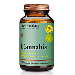 Uztura bagātinātājs DOCTOR LIFE Cannabis 450 mg, 60 kapsulas