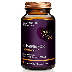 DOCTOR LIFE Goat Kolostrum 500 mg uztura bagātinātājs 60 kapsulas