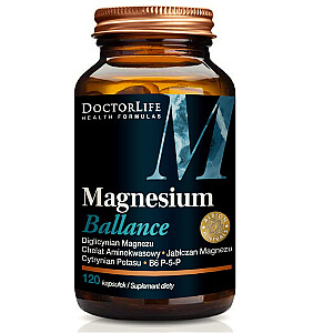 DOCTOR LIFE Magnesium Ballance, цитрат магния и малат магния, пищевая добавка 240 мг, 120 капсул