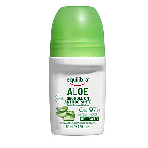EQUILIBRA Aloe Natural Protection Maigs Deo-Roll ar alvejas dezodorantu ar alvejas mīkstumu 50 ml