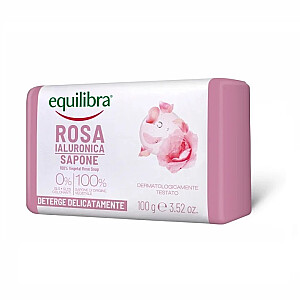EQUILIBRA Кусковое мыло с гиалуроновой кислотой Роза 100г