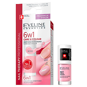 EVELINE Nail Therapy Care&amp;Color 6в1 кондиционер для ногтей, придающий цвет Розовый 5мл