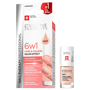 EVELINE Nail Therapy Professional 6in1 Кондиционер для ногтей Care &amp; Color, придающий телесный цвет, 5 мл