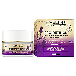 EVELINE Pro Retinol 100% Bakuchiol ультралифтинговый крем, заполняющий морщины 60+ день/ночь 50мл