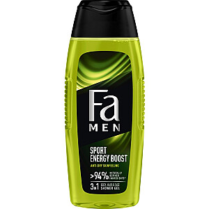 FA Men Sport Double Power Shower Gel Гель для душа для мытья тела и волос для мужчин 400мл