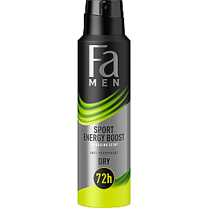 FA Men Sport Energy Boost Antiperspirant спрей-антиперспирант для мужчин Energizing Scent 150 мл