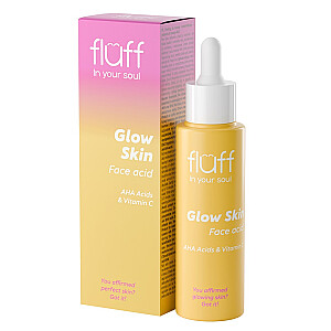 FLUFF In Your Soul Glow Skin Face Acid осветляющий пилинг для лица с витамином С, AHA 40мл