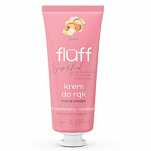 FLUFF Super Food Hand Cream antibakteriāls roku krēms Persiku 50ml