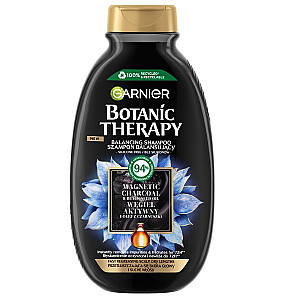 GARNIER Botanic Therapy balansējošs šampūns taukainai matiem un sausai galvas ādai ar aktivēto ogli un melno sēklu eļļu, 400 ml