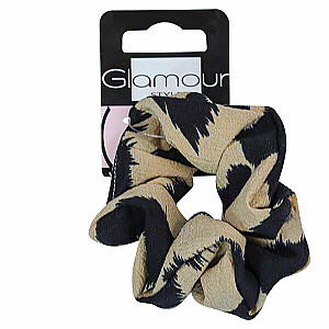 Plaukų kaklaraištis GLAMOUR Scrunchie Leopard