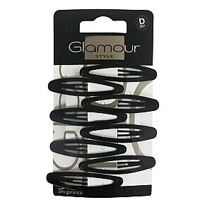 Заколки для волос GLAMOUR Черные 8 шт.
