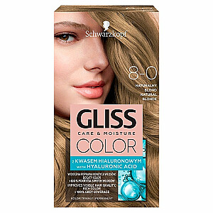 Matu krāsa GLISS Color Care &amp; Moisture 8-0 Natural Blonde
